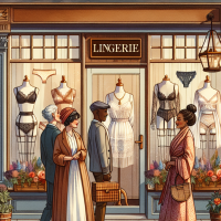 Image publicitaire d'une boutique de lingerie de femmes 