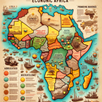 La carte d'Afrique mettant en exergue des potentialités économiques
