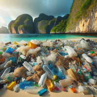 Générer une photo réaliste des déchets plastiques 